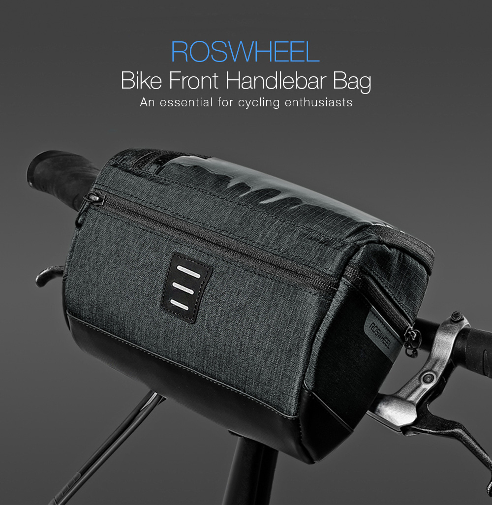 ROSWHEEL 111459 3L Capacity Bike Front Handlebar Bag Bicycle Basket ROSWHEEL 111459 3L Capacity Bike Front Handlebar Bag Bicycle Basket