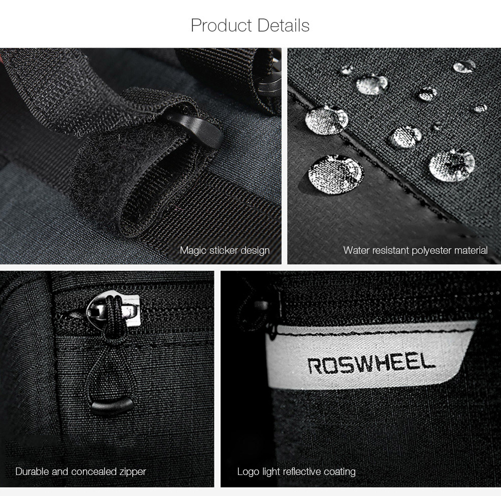 ROSWHEEL 111459 3L Capacity Bike Front Handlebar Bag Bicycle Basket ROSWHEEL 111459 3L Capacity Bike Front Handlebar Bag Bicycle Basket