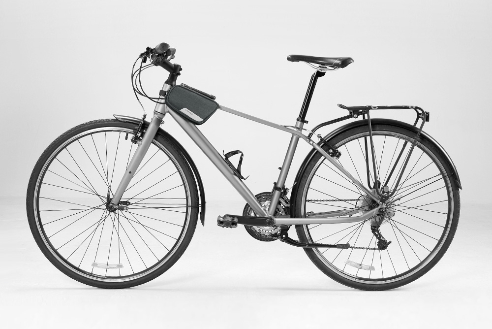 ROSWHEEL 121461 Bicycle Top Tube Pannier Bike Frame Bag with Phone Mount Holder ROSWHEEL 121461 Bicycle Top Tube Pannier Bike Frame Bag with Phone Mount Holder