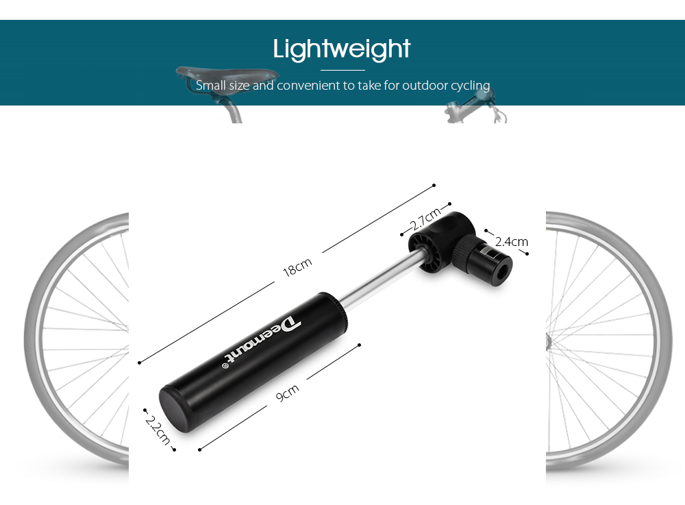 Deemount Seven-shape Portable Mini Bicycle Air Pump Inflator A / V and F / V Deemount Seven-shape Portable Mini Bicycle Air Pump Inflator A / V and F / V