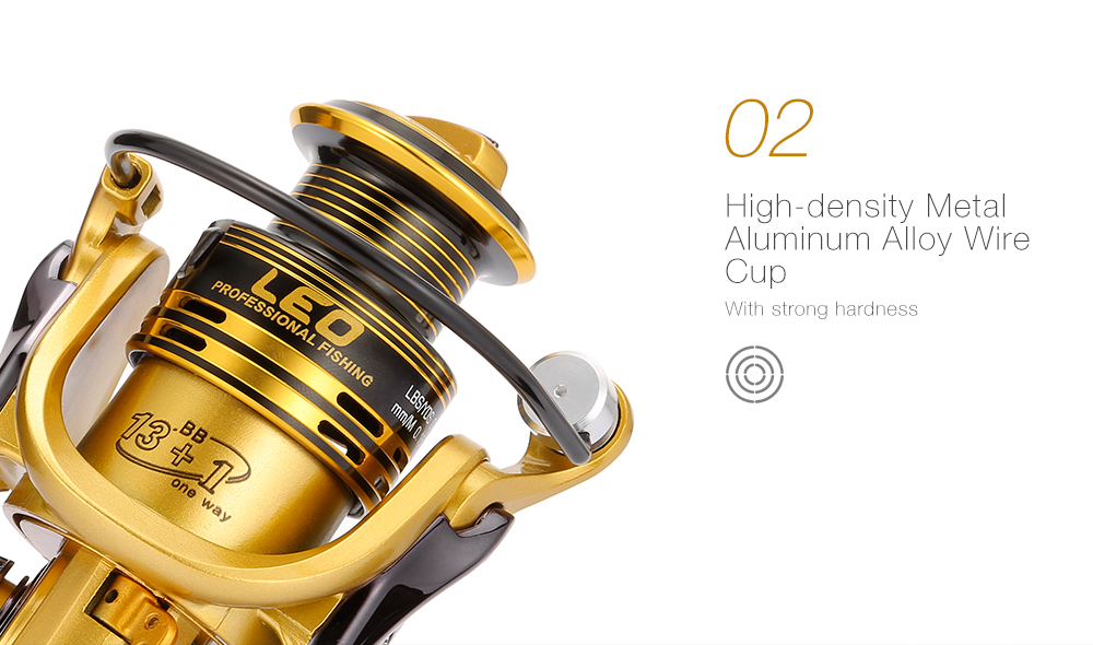 LEO GT1000 5.1:1 / 4.7:1 Metal Spool Spinning Fishing Reel Wheel 13 + 1BB LEO GT1000 5.1:1 / 4.7:1 Metal Spool Spinning Fishing Reel Wheel 13 + 1BB