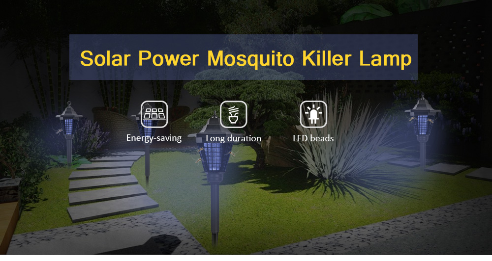 Solar Power Mosquito Killer Lamp for Home Office Camping Park Solar Power Mosquito Killer Lamp for Home Office Camping Park