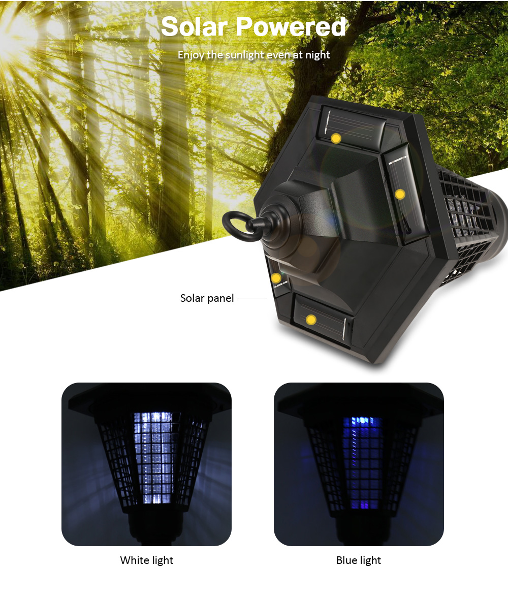 Solar Power Mosquito Killer Lamp for Home Office Camping Park Solar Power Mosquito Killer Lamp for Home Office Camping Park