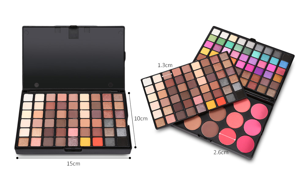 POPFEEL 123 Colors Pearl Matte Eyeshadow Blush Powder Cosmetic Makeup Palette  