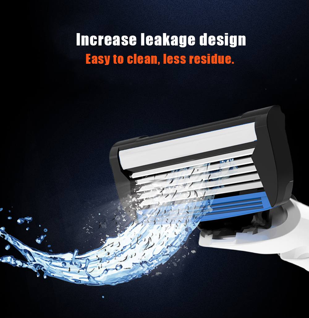 KL - 483L0 5-layer Blade Disposable Razor Men Hotel Manual Shaver with 12 Replaceable Head