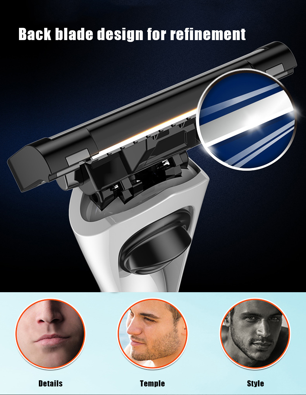 KL - 483L0 5-layer Blade Disposable Razor Men Hotel Manual Shaver with 12 Replaceable Head