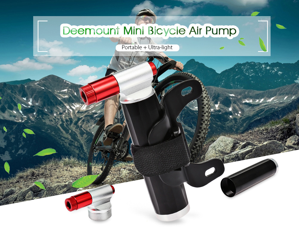 Deemount Portable Mini Bicycle Air Pump Ultra-light Inflator A / V and F / V Deemount Portable Mini Bicycle Air Pump Ultra-light Inflator A / V and F / V