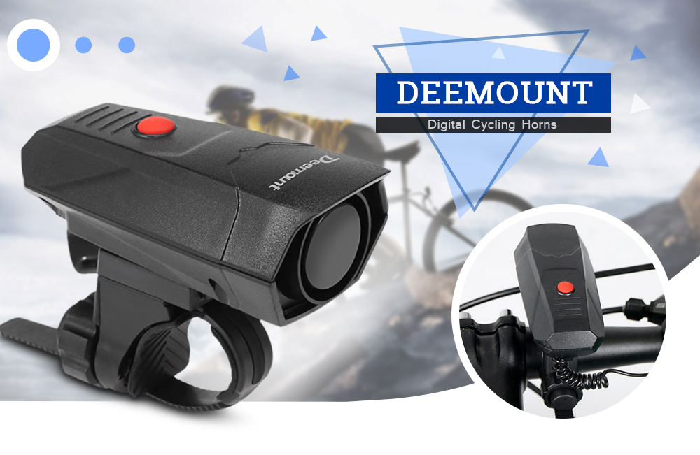 Deemount Digital Cycling Horns Bicycle Handlebar Ring Bell Alarm for Safety Deemount Digital Cycling Horns Bicycle Handlebar Ring Bell Alarm for Safety