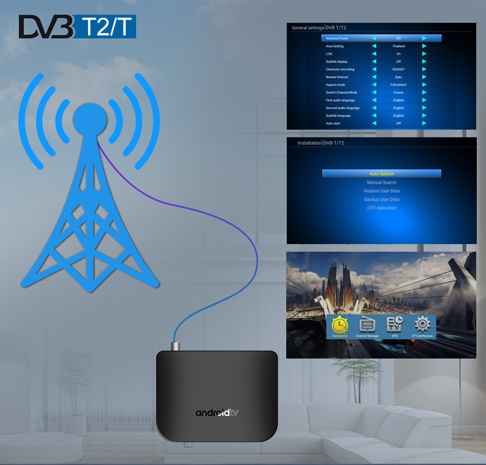 MECOOL M8S Plus DVB - T2 / T / C TV Box Amlogic S905D Android 7.1 1GB RAM + 8GB ROM 2.4G WiFi 100Mbps BT4.1 Support 4K H.265 MECOOL M8S Plus DVB - T2 / T / C TV Box Amlogic S905D Android 7.1 1GB RAM + 8GB ROM 2.4G WiFi 100Mbps BT4.1 Support 4K H.265