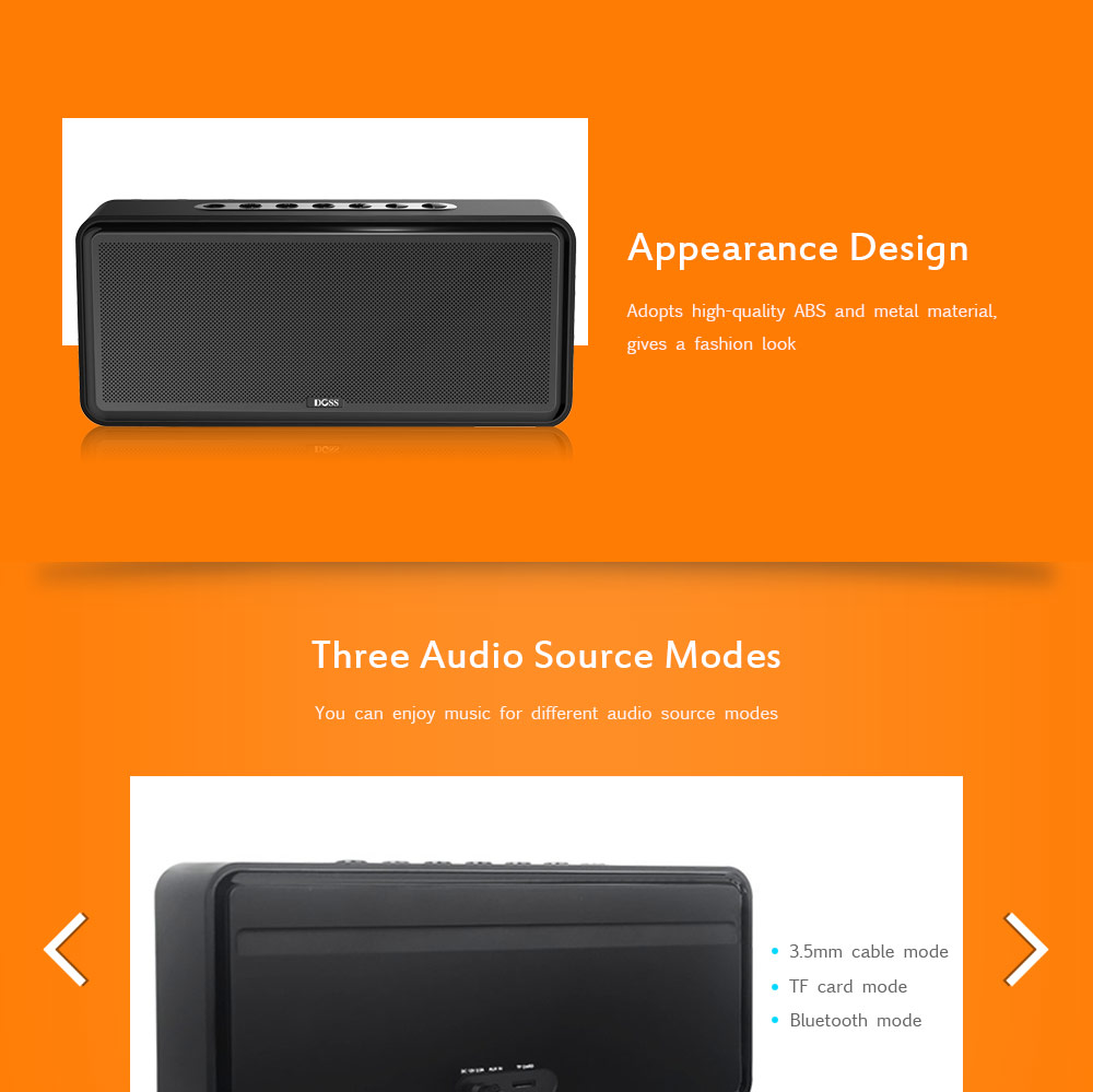 DOSS DS - 1685 Portable Wireless Bluetooth Soundbar Speaker Subwoofer Sound 