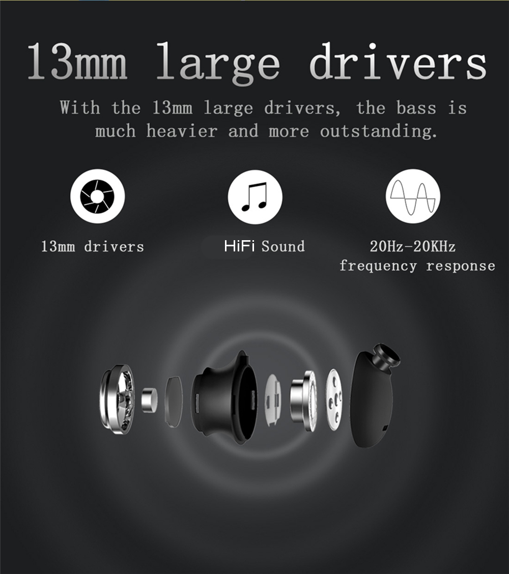 Bluedio TN Active Noise Cancelling Magnetic Earbuds HiFi Bluetooth Earphone with Dual Microphone