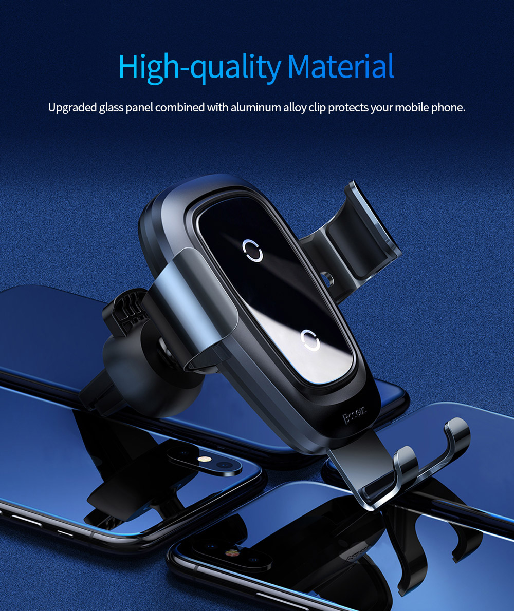 Baseus Metal Wireless Charger Gravity Car Mount 10W for 4 - 6.5 inch Mobile Phones Baseus Metal Wireless Charger Gravity Car Mount 10W for 4 - 6.5 inch Mobile Phones