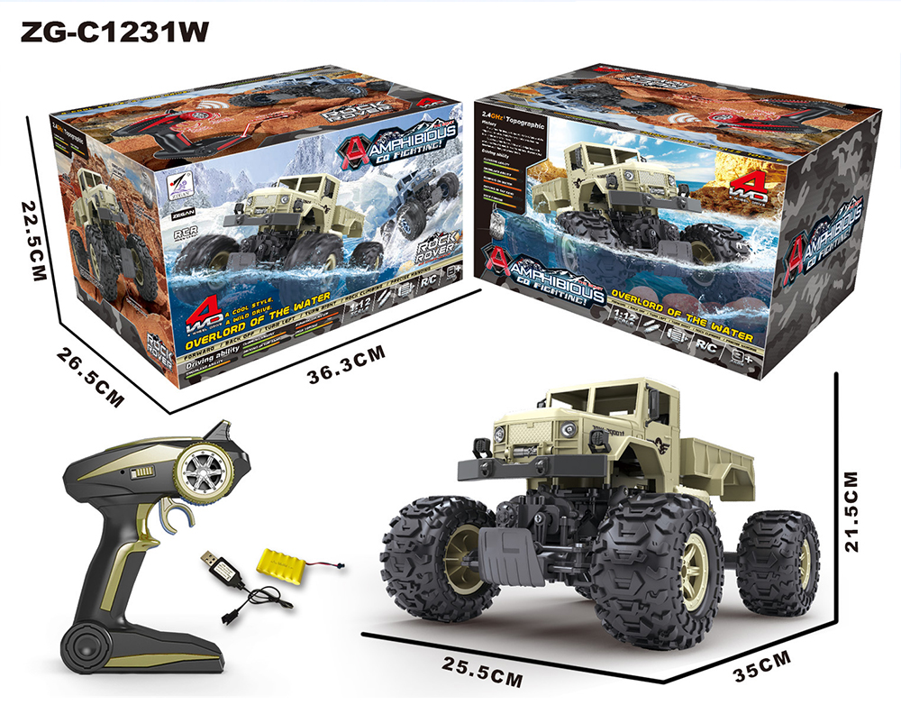 ZG - C1231W 1/12 Waterproof RC Crawler Desert Truck Car RTR ZG - C1231W 1/12 Waterproof RC Crawler Desert Truck Car RTR
