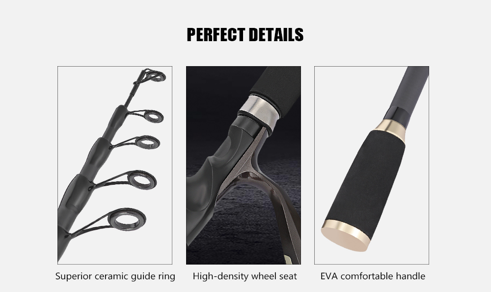 LEO Carbon Spinning Fishing Rod Ultralight Telescopic Fish Pole LEO Carbon Spinning Fishing Rod Ultralight Telescopic Fish Pole