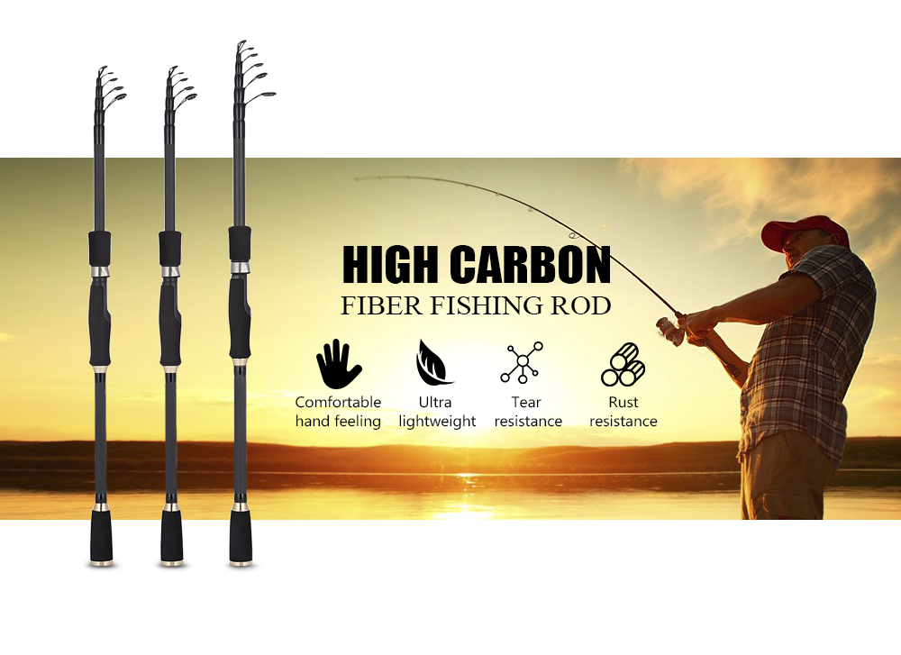 LEO Carbon Fishing Rod Ultralight Telescopic Fish Pole with EVA Handles LEO Carbon Fishing Rod Ultralight Telescopic Fish Pole with EVA Handles