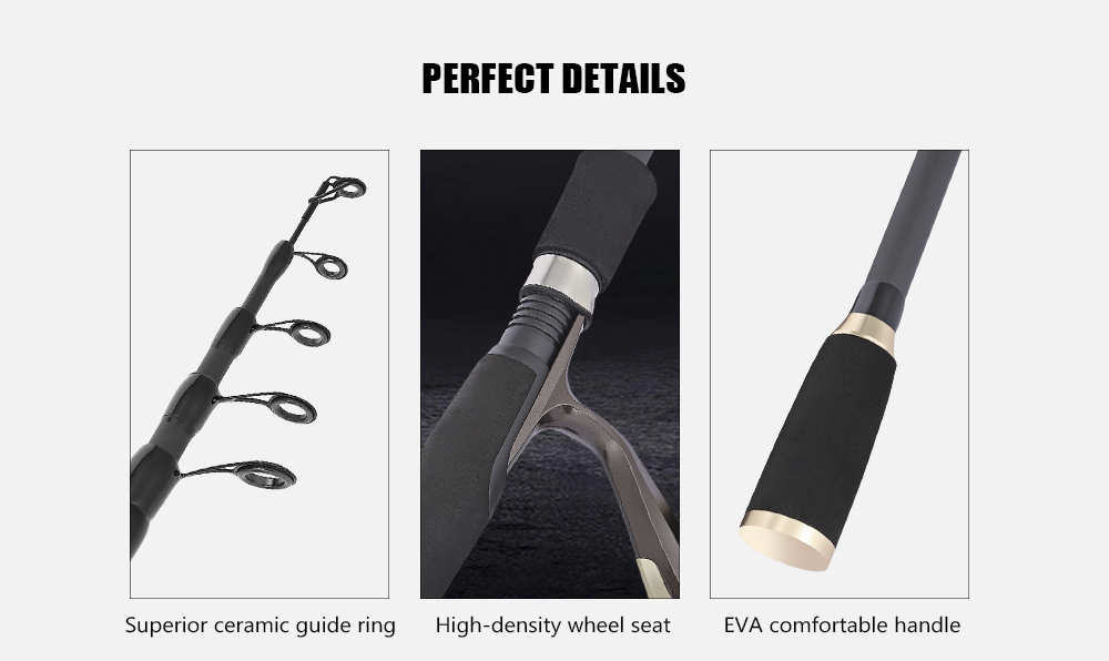 LEO Carbon Fishing Rod Ultralight Telescopic Fish Pole with EVA Handles LEO Carbon Fishing Rod Ultralight Telescopic Fish Pole with EVA Handles