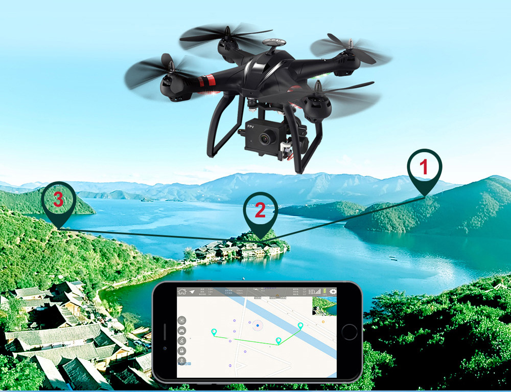 BAYANGTOYS X22 1080P WiFi FPV RC Drone GPS Positioning / 3-axis Gimbal / Brushless Motor / Altitude Hold BAYANGTOYS X22 1080P WiFi FPV RC Drone GPS Positioning / 3-axis Gimbal / Brushless Motor / Altitude Hold