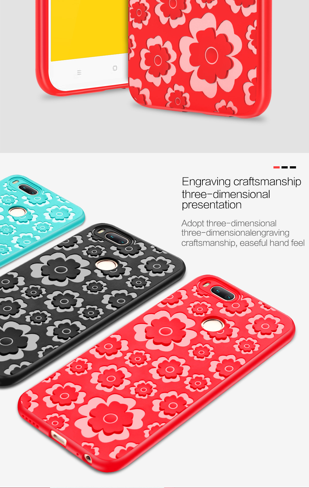 Anti-fingerprint Phone Case for Xiaomi Mi A1 / Mi 5X Anti-fingerprint Phone Case for Xiaomi Mi A1 / Mi 5X