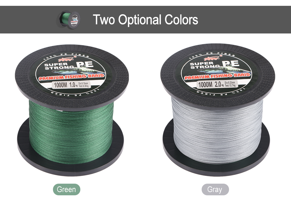 Yudeli 1000m 4 Strands Super Strong PE Braided Fishing Line