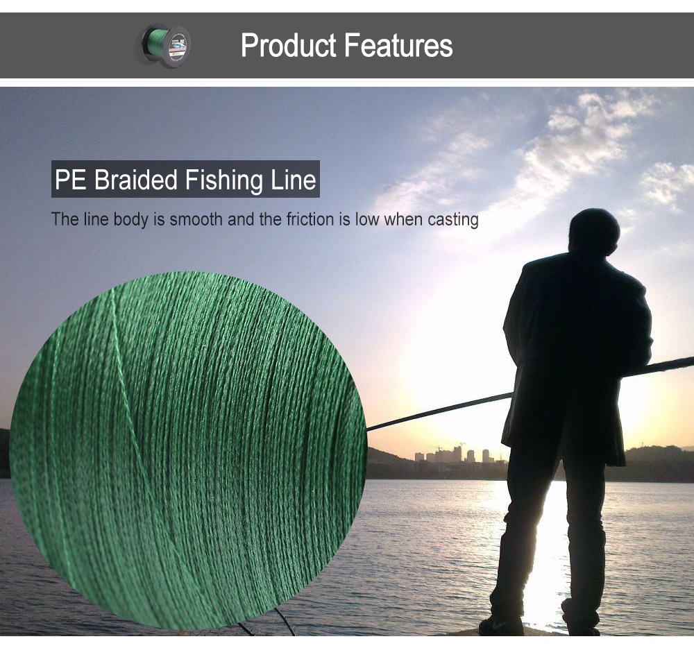 Yudeli 1000m 4 Strands Super Strong PE Braided Fishing Line