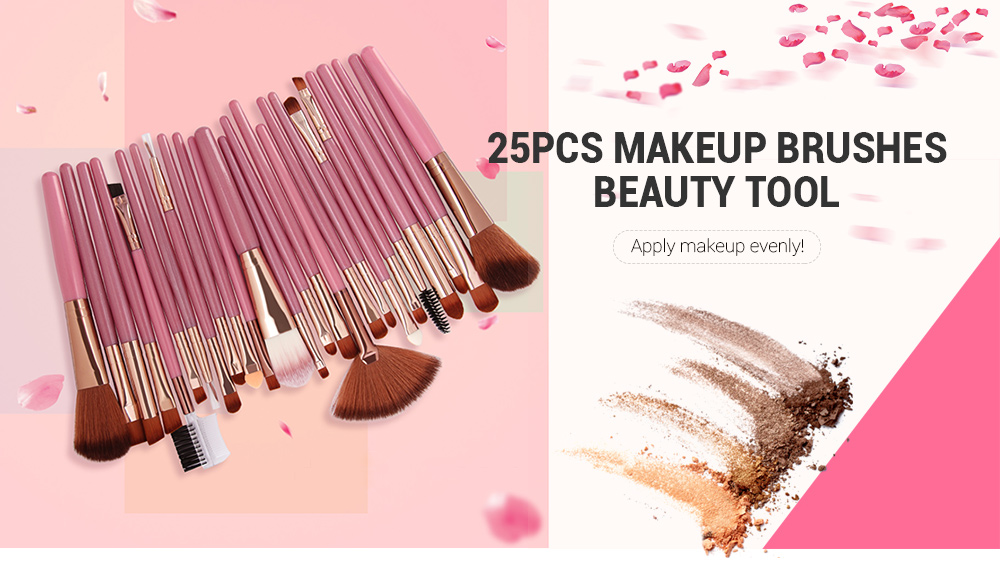 25pcs Makeup Brushes Foundation Power Blush Eye Shadow Eyebrow Lip Beauty Tool 25pcs Makeup Brushes Foundation Power Blush Eye Shadow Eyebrow Lip Beauty Tool