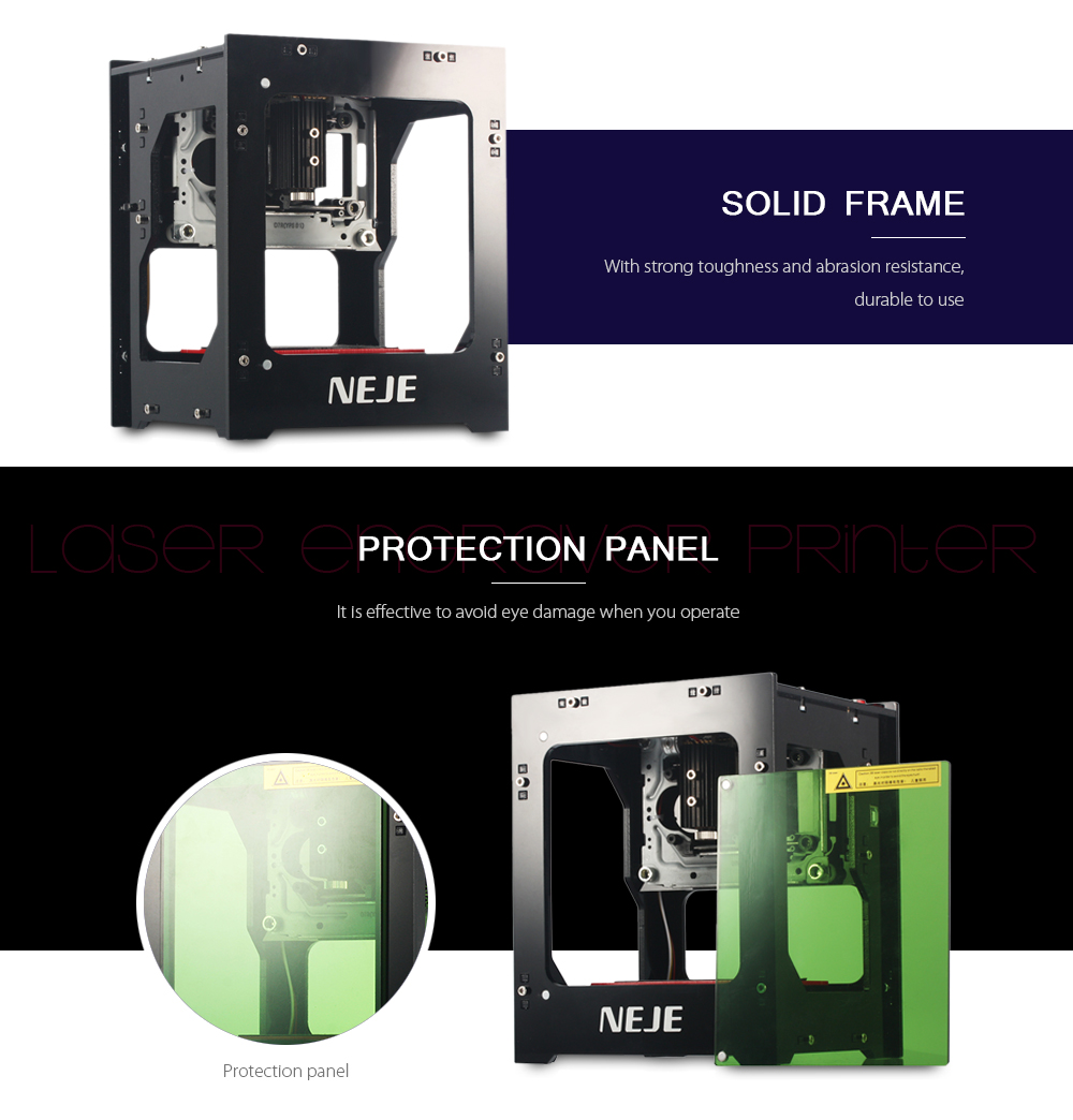 NEJE DK - 8 - KZ 1000mW High Power Laser Engraver Printer Cutter Machine