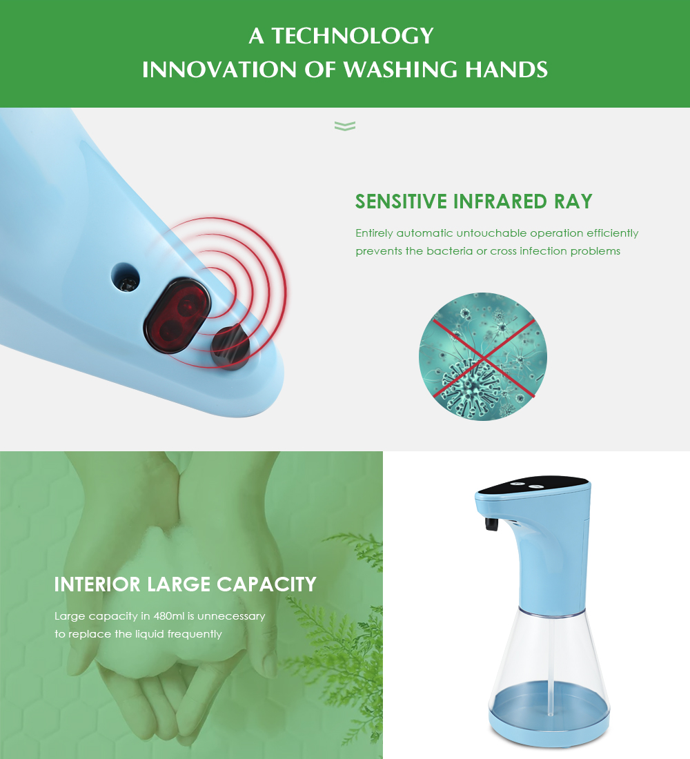 Automatic Liquid Soap Dispenser Sensor Container Hand Washing Tool Automatic Liquid Soap Dispenser Sensor Container Hand Washing Tool