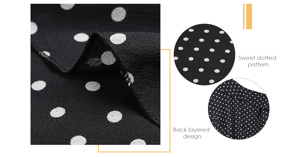 Halter Asymmetrical Shoulder Long Sleeve Tied Bowknot Dotted Women Blouse Halter Asymmetrical Shoulder Long Sleeve Tied Bowknot Dotted Women Blouse