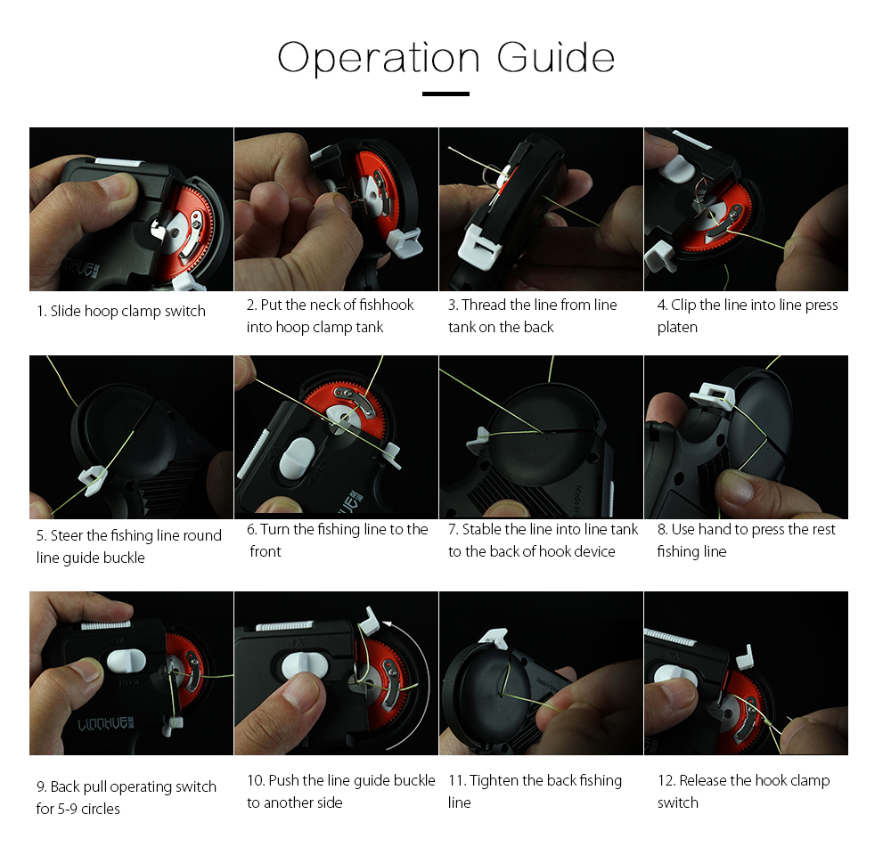 Portable Electric Automatic Fishhook Fishing Hook Line Tying Device Equipment Portable Electric Automatic Fishhook Fishing Hook Line Tying Device Equipment
