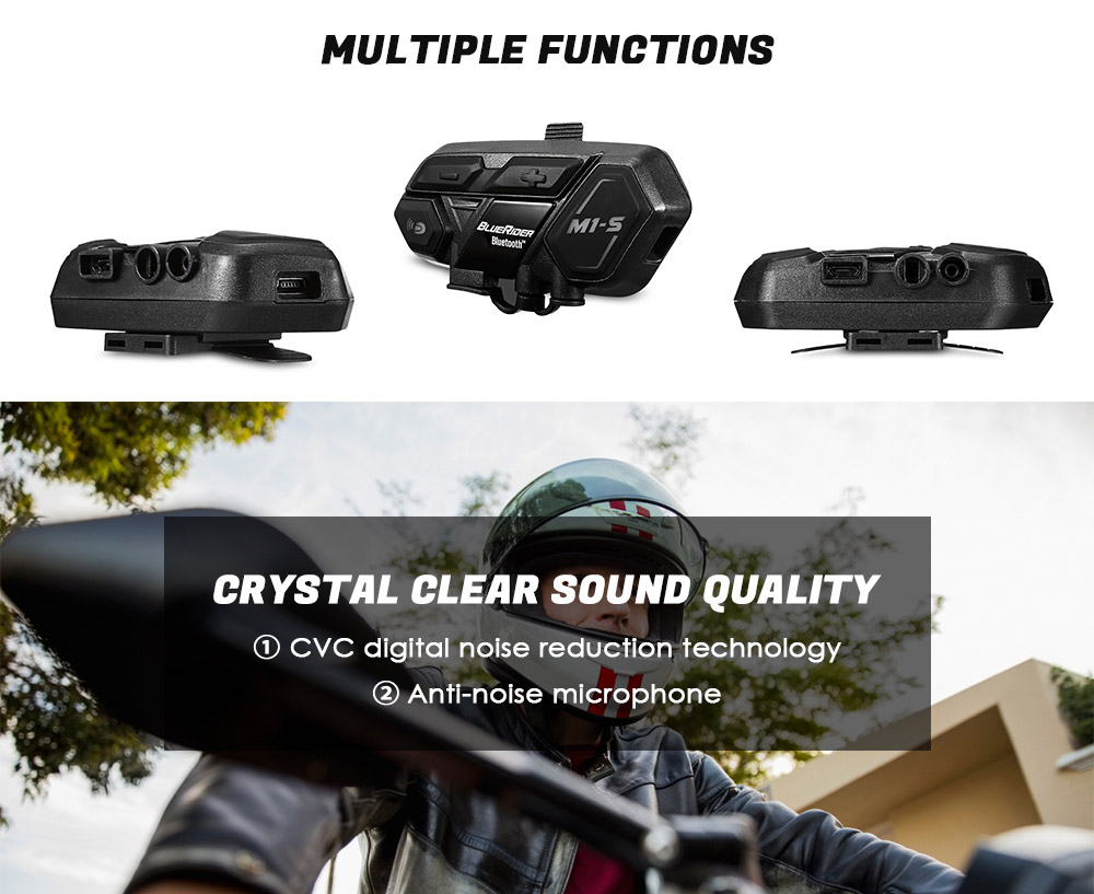 BLUERIDER M1 - S Motorcycle Helmet Bluetooth 4.1 4000m Intercom System BLUERIDER M1 - S Motorcycle Helmet Bluetooth 4.1 4000m Intercom System