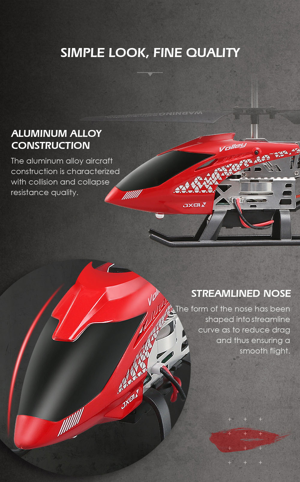 JJRC JX01 RC Helicopter Barometer Altitude Hold Strong Power Aluminum Alloy Construction JJRC JX01 RC Helicopter Barometer Altitude Hold Strong Power Aluminum Alloy Construction