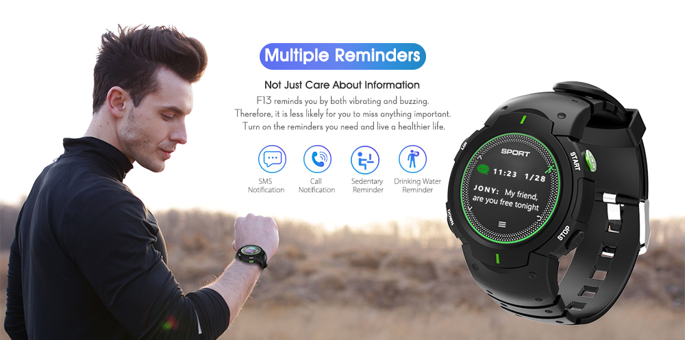 NO.1 F13 Smart Watch Real-time Heart Rate Monitor Remote Camera Sports Outdoor Wristband NO.1 F13 Smart Watch Real-time Heart Rate Monitor Remote Camera Sports Outdoor Wristband