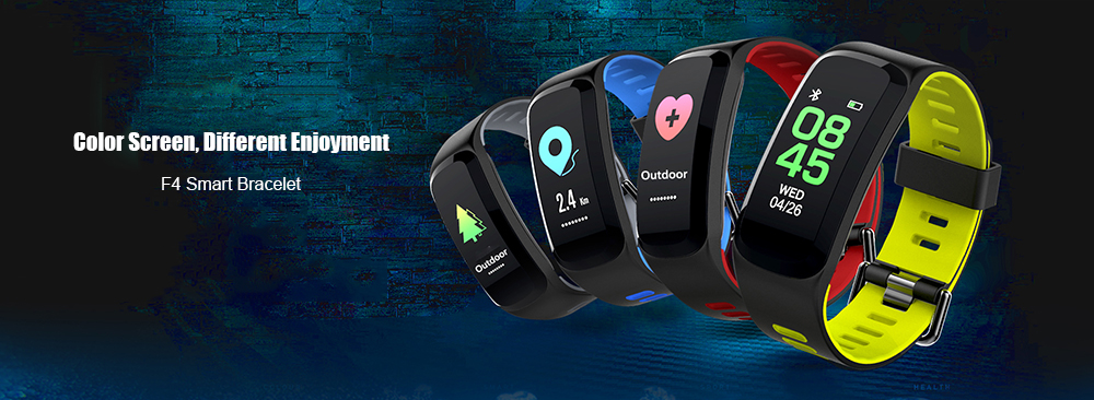 NO.1 F4 Colorful Sports Smart Bracelet IP68 Waterproof Heart Rate / Sleep / Blood Pressure / Blood Oxygen Monitor