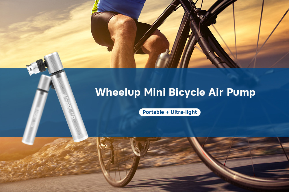 Wheelup HQ56 Mini Potable Bicycle Pump Cycling Hand Air Pumping Ball Tire Inflator Wheelup HQ56 Mini Potable Bicycle Pump Cycling Hand Air Pumping Ball Tire Inflator