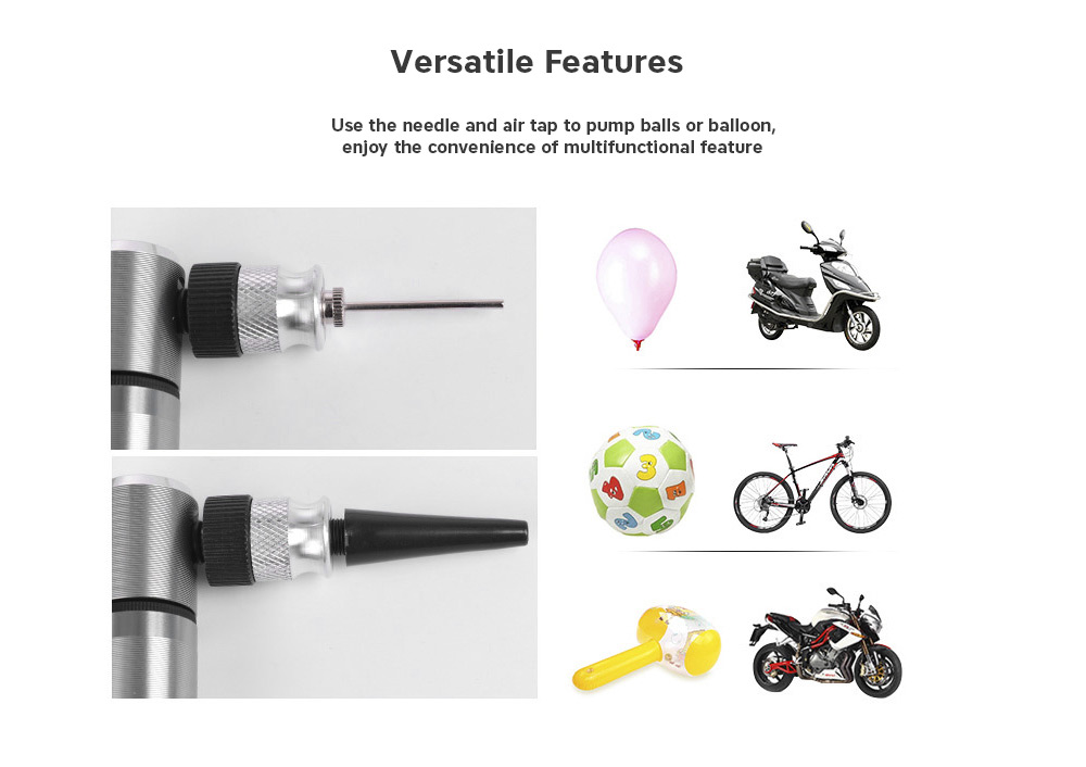 Wheelup HQ56 Mini Potable Bicycle Pump Cycling Hand Air Pumping Ball Tire Inflator Wheelup HQ56 Mini Potable Bicycle Pump Cycling Hand Air Pumping Ball Tire Inflator