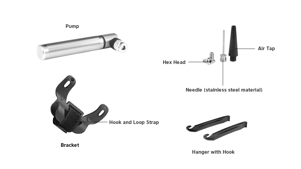 Wheelup HQ56 Mini Potable Bicycle Pump Cycling Hand Air Pumping Ball Tire Inflator Wheelup HQ56 Mini Potable Bicycle Pump Cycling Hand Air Pumping Ball Tire Inflator