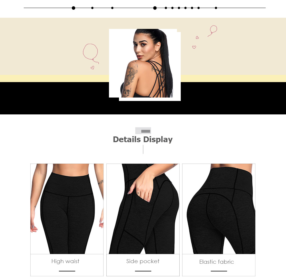High Waist Skinny Pocket Elastic Yoga Women Cropped Pants High Waist Skinny Pocket Elastic Yoga Women Cropped Pants