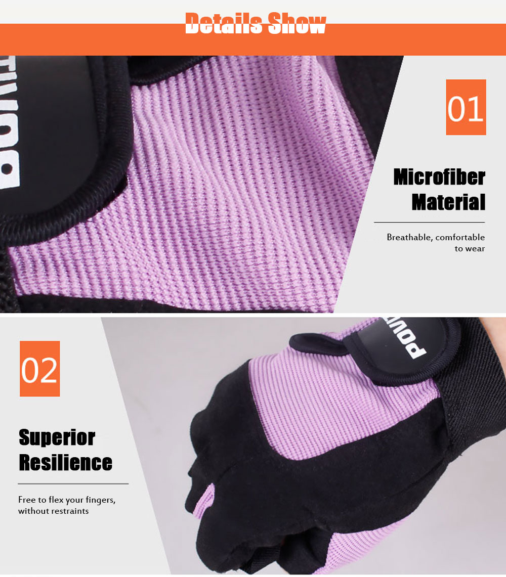 POVIT P - 8344 Half Finger Fitness Gloves Biking Weight Training Workout POVIT P - 8344 Half Finger Fitness Gloves Biking Weight Training Workout