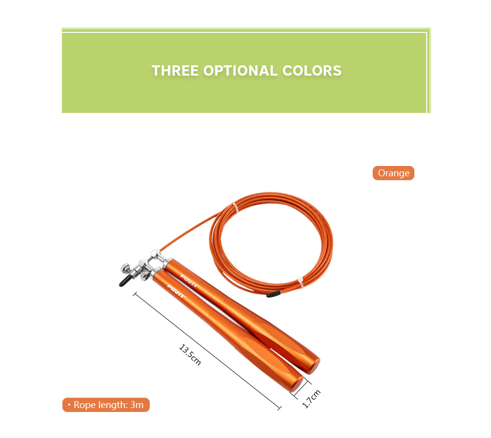 Povit P - 12x Jump Rope with Adjustable Aluminium Alloy Handles Fitness Training Povit P - 12x Jump Rope with Adjustable Aluminium Alloy Handles Fitness Training