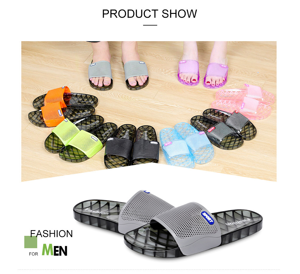 Men Casual Non-slip Open Toe Bath Shower Slippers Soft Flat Slide House Sandals Men Casual Non-slip Open Toe Bath Shower Slippers Soft Flat Slide House Sandals