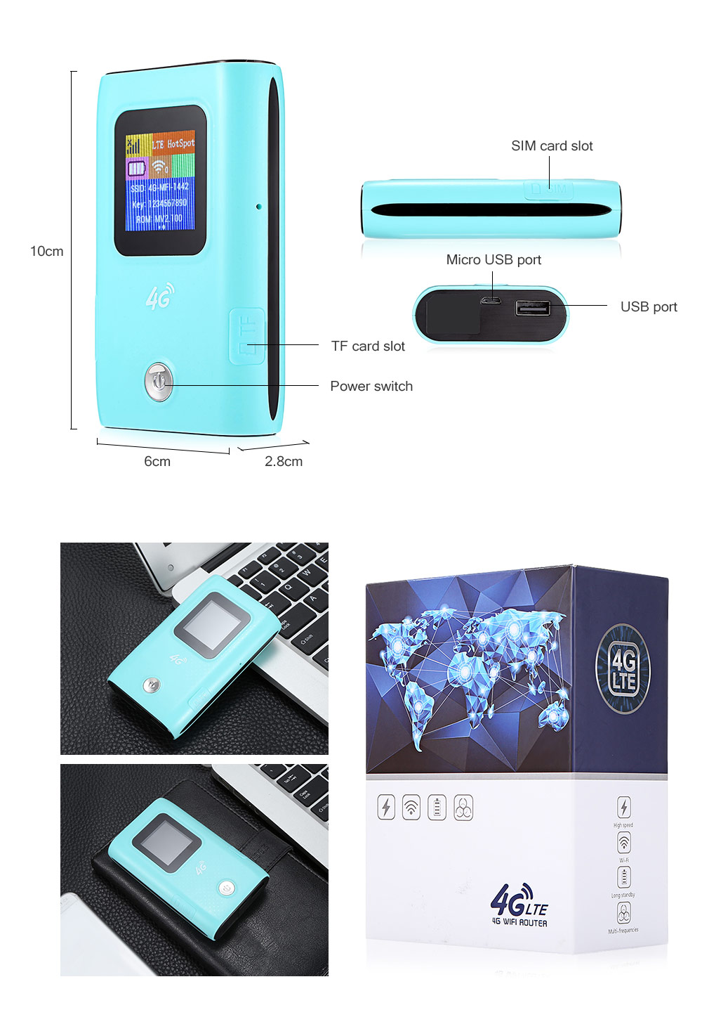 K13 4G Wireless Router Data Terminal High-speed WiFi Hotspot Portable Power Bank K13 4G Wireless Router Data Terminal High-speed WiFi Hotspot Portable Power Bank