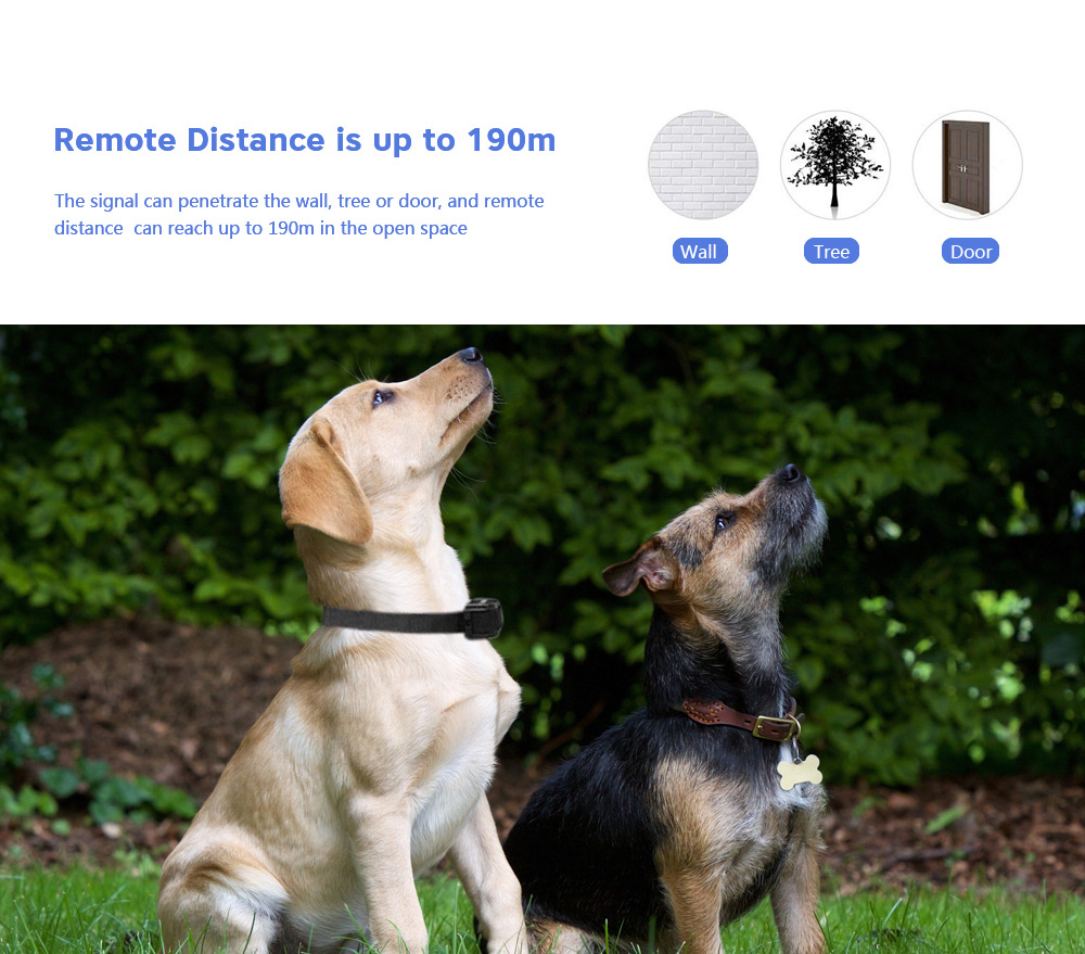 998DA Rechargeable Remote Dog Training Collar 190m Range 