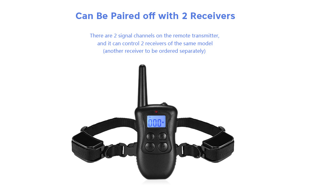 998DA Rechargeable Remote Dog Training Collar 190m Range 