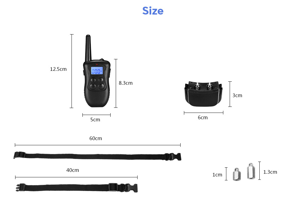 998DA Rechargeable Remote Dog Training Collar 190m Range 