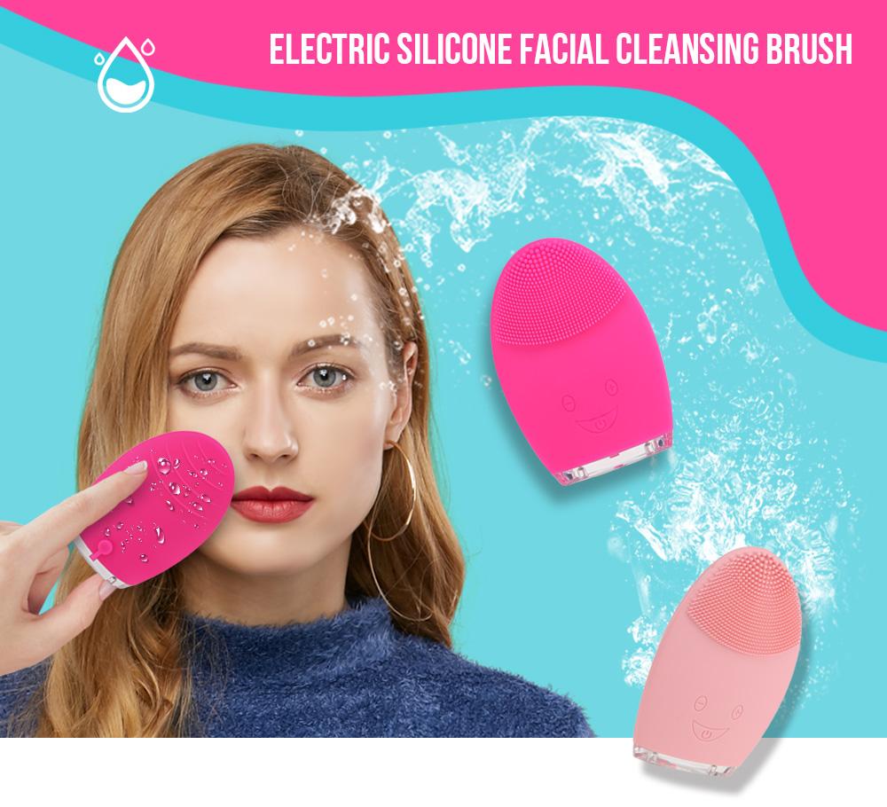 Rechargeable Silicone Facial Cleansing Brush Water-resistant Vibrating Massager Rechargeable Silicone Facial Cleansing Brush Water-resistant Vibrating Massager