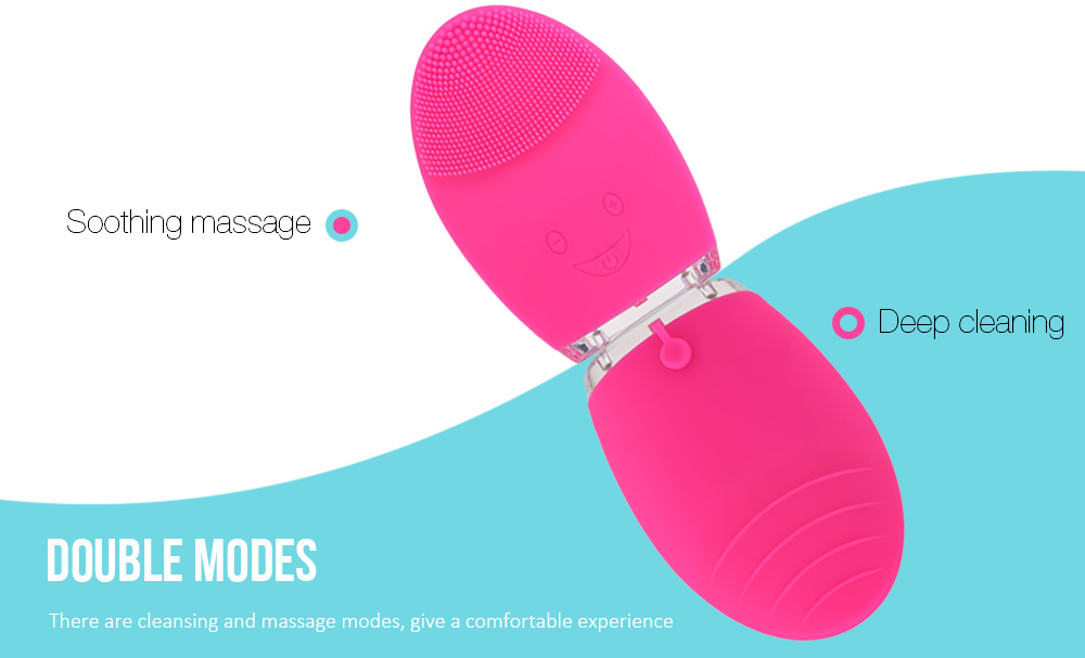 Rechargeable Silicone Facial Cleansing Brush Water-resistant Vibrating Massager Rechargeable Silicone Facial Cleansing Brush Water-resistant Vibrating Massager