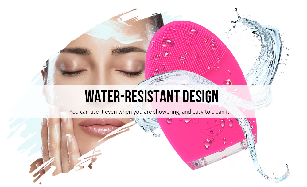 Rechargeable Silicone Facial Cleansing Brush Water-resistant Vibrating Massager Rechargeable Silicone Facial Cleansing Brush Water-resistant Vibrating Massager