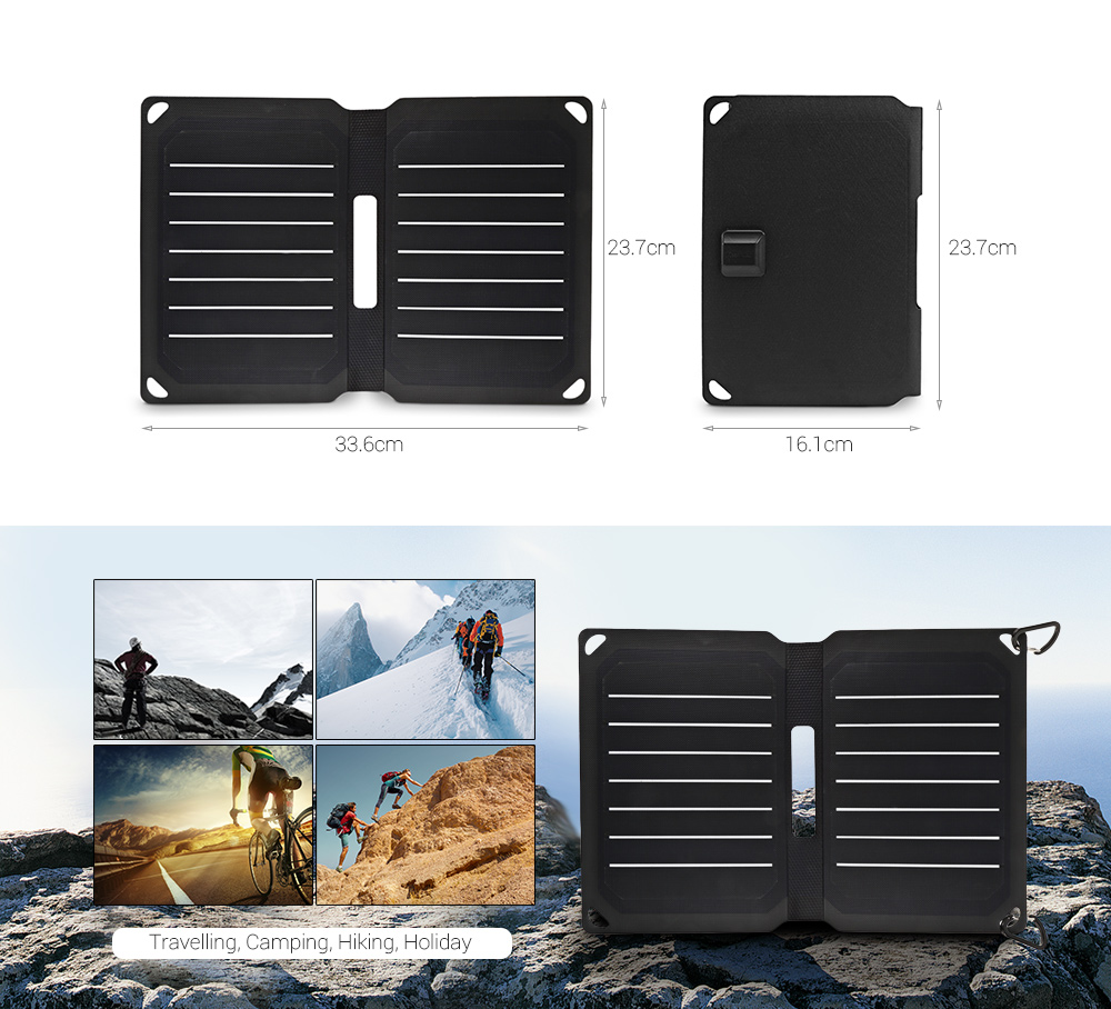 Portable 9W Folding Solar Panel Charger Water-resistant Mobile Power Bank Portable 9W Folding Solar Panel Charger Water-resistant Mobile Power Bank