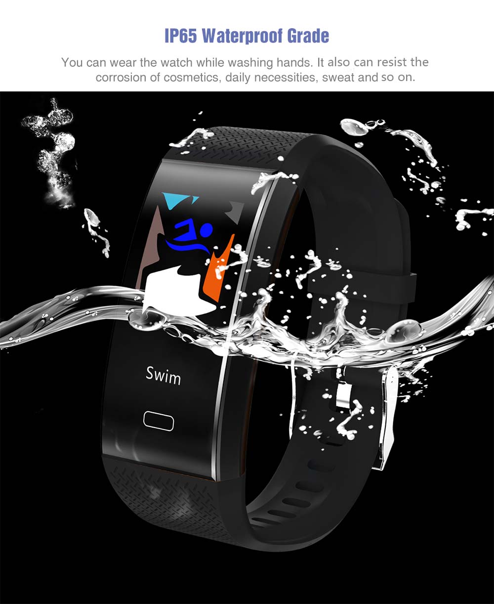 TenFifteen TF6 Smart Bracelet 0.96 inch Color Screen Heart Rate / Blood Pressure / Sleep Monitor Pedometer Sedentary Reminder Anti-lost TenFifteen TF6 Smart Bracelet 0.96 inch Color Screen Heart Rate / Blood Pressure / Sleep Monitor Pedometer Sedentary Reminder Anti-lost