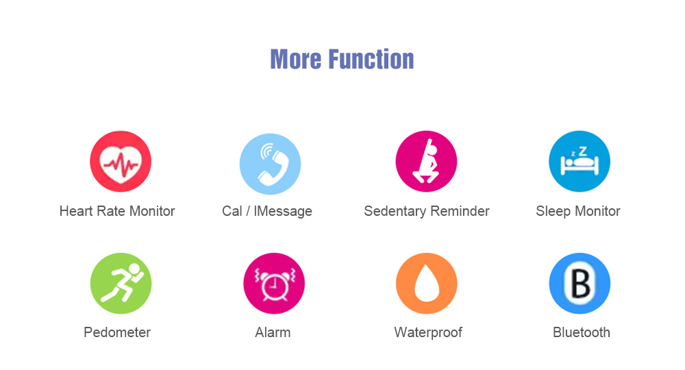 TenFifteen TF6 Smart Bracelet 0.96 inch Color Screen Heart Rate / Blood Pressure / Sleep Monitor Pedometer Sedentary Reminder Anti-lost TenFifteen TF6 Smart Bracelet 0.96 inch Color Screen Heart Rate / Blood Pressure / Sleep Monitor Pedometer Sedentary Reminder Anti-lost
